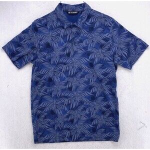 TravisMathew Men’s L Shirt | Tropical Leaf Print | Pima Cotton Blend | Peru Made